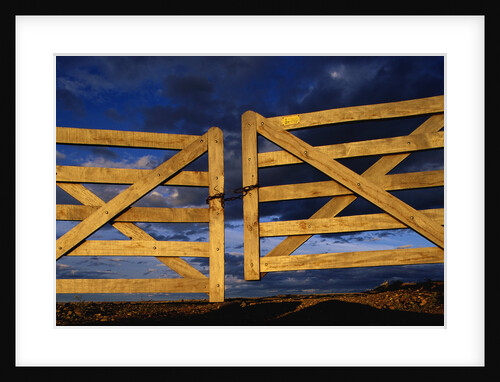 Locked Wooden Fence Gate by Anonymous
