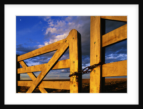 Locked Wooden Fence Gate by Anonymous