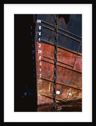 Tugboat Bow and Lowered Anchor Chain by Anonymous