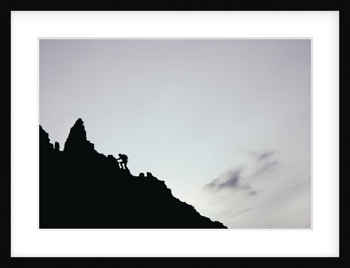 Female Hiker Climbing Twin Peaks by Anonymous