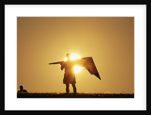 Silhouette of Kite Flier by Anonymous