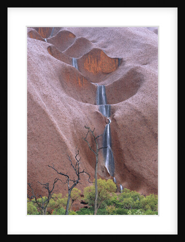 Water Cascading from Ayers Rock by Anonymous