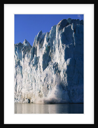 Ice Block Breaking off of Glacier by Anonymous