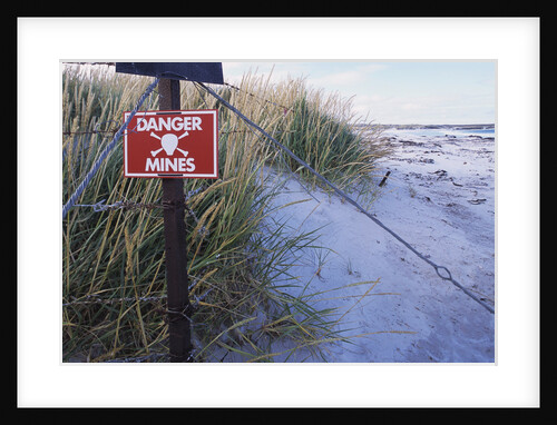 Mine Field Warning Sign by Anonymous