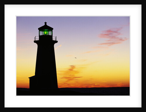 Peggy's Cove Lighthouse at Sunset by Anonymous
