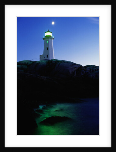 Peggy's Cove Lighthouse at Twilight by Anonymous