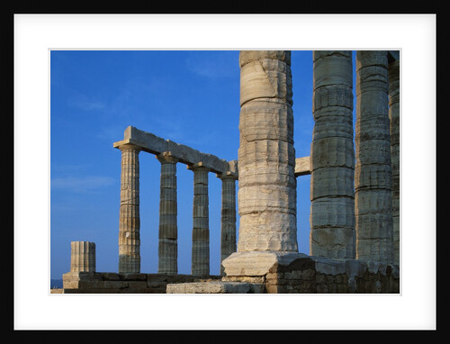 Columns at the Temple of Poseidon in Greece by Anonymous