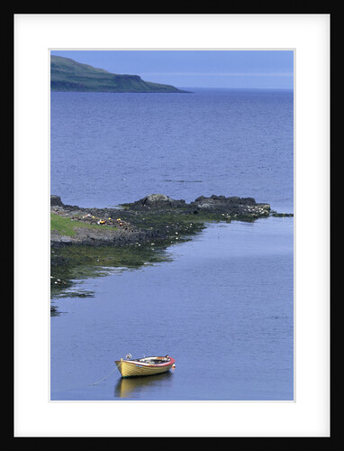 Fishing Skiff Anchored in Fjord by Anonymous