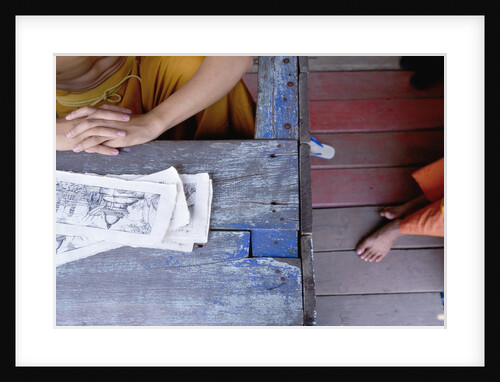 Monks and Temple Drawings by Anonymous