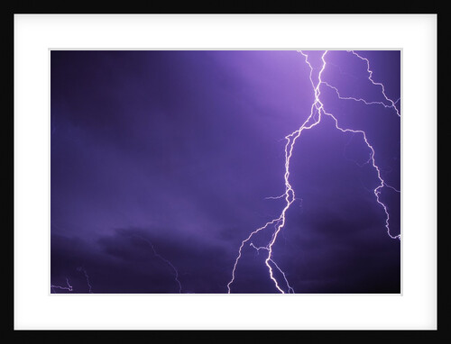 Lightning Bolts Above Colorado at Night by Anonymous