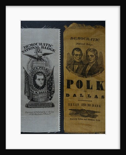 Polk and Dallas Campaign Ribbons by Anonymous