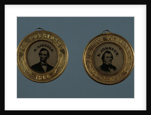 Lincoln and Johnson Ferrotype by Anonymous