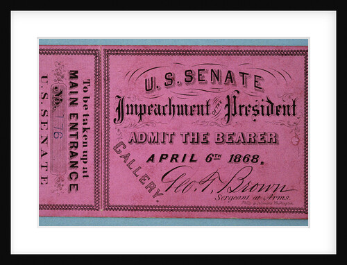 Johnson Impeachment Ticket by Anonymous