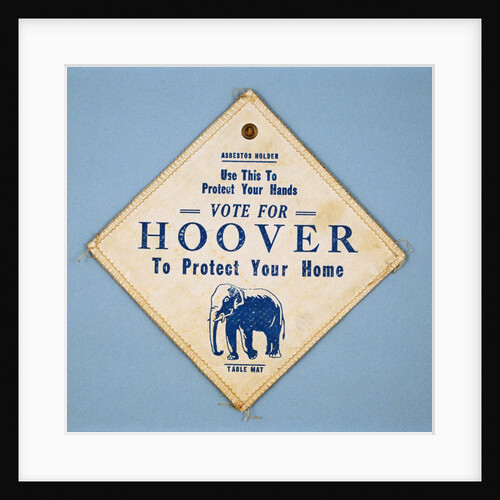 Herbert Hoover Asbestos Potholder by Anonymous