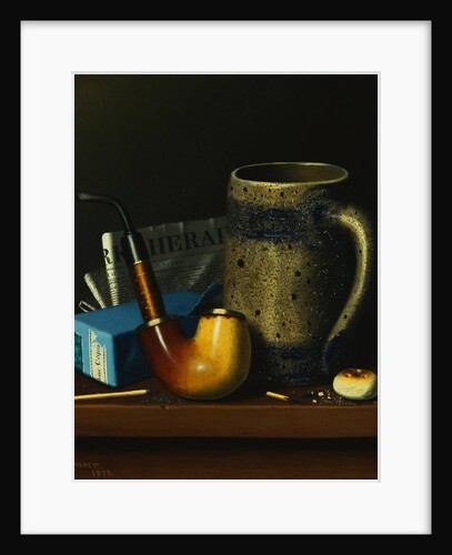 Still Life with Pipe, Mug, and Newspaper by William Michael Harnett