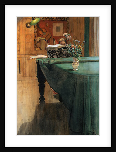 Young Girl at a Grand Piano by Carl Larsson