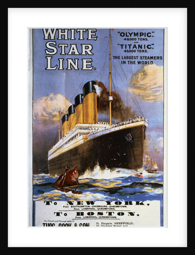 Titanic, Olympic, White Star Line by Montague B. Black