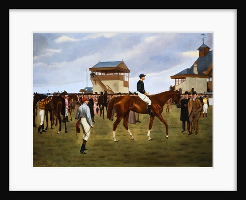 Sir Horace Farquhar's Chestnut Colt 'Nouveau Riche' in the Winner's Enclosure, Newmarket, with Sir Horace, Lord Stanley, the Trainer the Honorable George Lambton, Nearby by Isaac Cullin