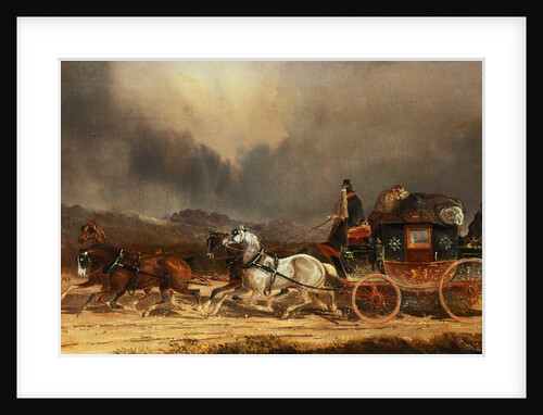 The Wells-Lynn-London Royal Mail Coach in a Storm by Charles Cooper Henderson
