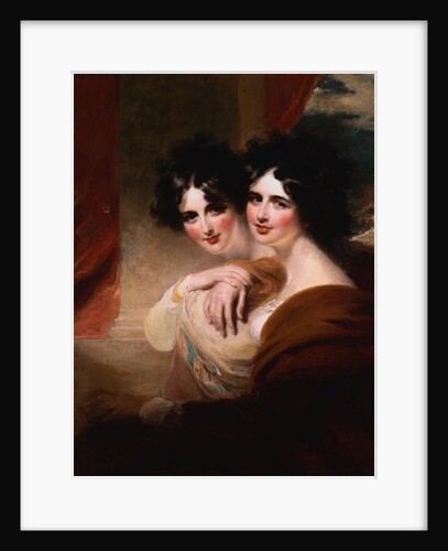Congratulations: Portraits of Two Ladies Before a Colonnade by George Henry Harlow