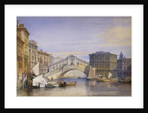 The Rialto from the Grand Canal by Willam Callow