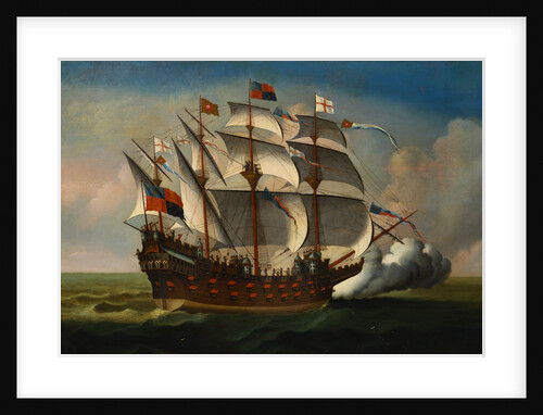 The Salute of Lord Howard of Effingham's Flagship the Arc Royal in the Manner of Isaac Sailmaker by Anonymous