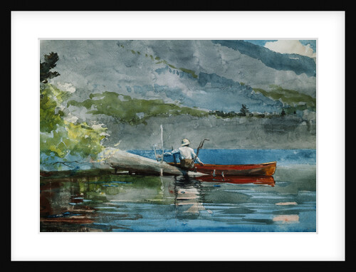 The Red Canoe by Winslow Homer
