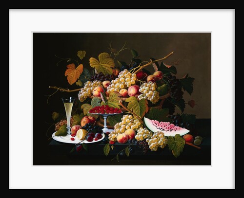 Still Life with Fruit and Champagne by Severin Roesen