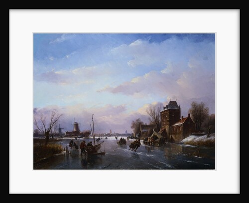 Skaters in a Frozen Landscape by Jan Jacob Spohler