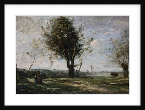 La Rencontre au Bord du Chemin by Jean Baptiste Camille Corot