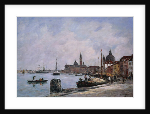 Venice, the Wharf of the Giudecca by Eugene Boudin