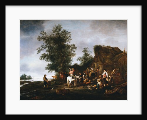 Travelers Refreshing Themselves at a Riverside Tavern by Isack van Ostade