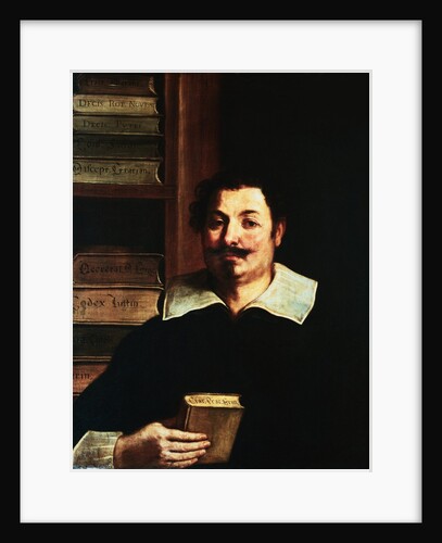 Portrait of a Lawyer in His Library from the School of Guercino by Anonymous
