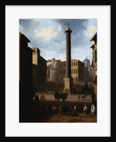 The Piazza Colonna, Rome by Jan van Huchtenburgh