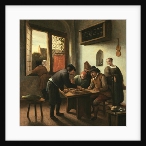 Tric Trac Players in an Interior by Jan Steen