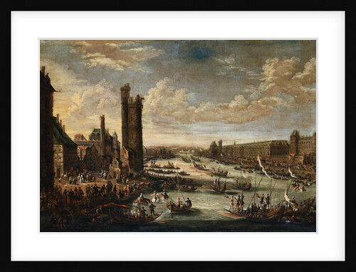 View of Paris from the Tip of the Ile de la Cite Looking Towards the Louvre and the Tour de Nesle by Peeter Bout