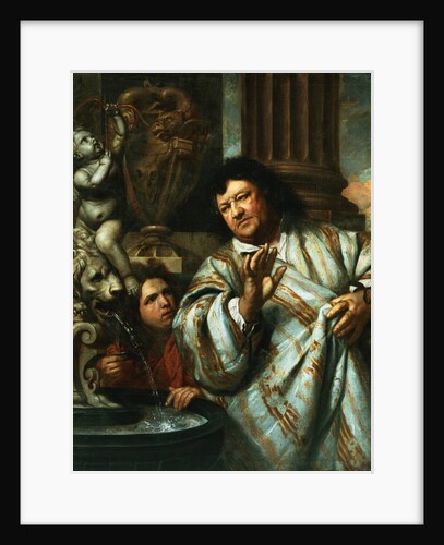 Portrait of Admiral Cornelius Tromp and an Attendant Beside a Fountain by Hieronymus van Orley III