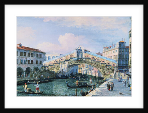 The Rialto Bridge on the Grand Canal, Venice, Looking South by Adolf Sukkert