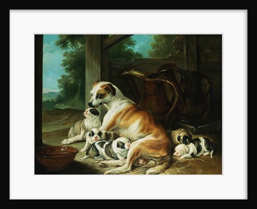 A Mother with Her Puppies by Christophe Huet