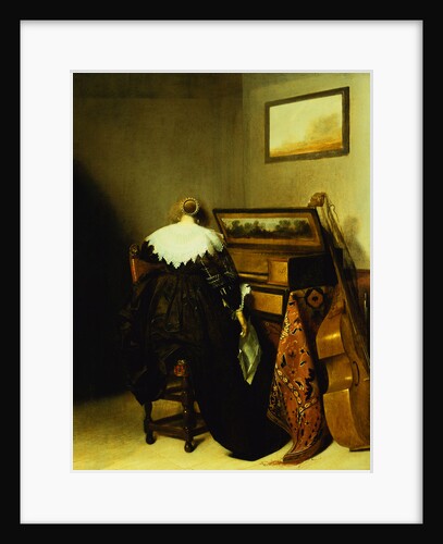 A Seated Lady Seen from Behind Before a Virginal by Pieter Jacobsz. Codde