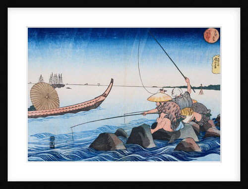 Oban Yoko-e Teppozu from the Series Famous Places of the Eastern Capital by Utagawa Kuniyoshi