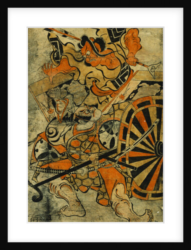 Dai Oban Tate-e, Tan-e Actors Ichikawa Danjuro I and Matsumoto Koshiru as Warriors by Torri Kiyomasu I