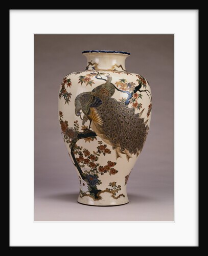 Large Satsuma Ovoid Vase, Meiji Period by Anonymous