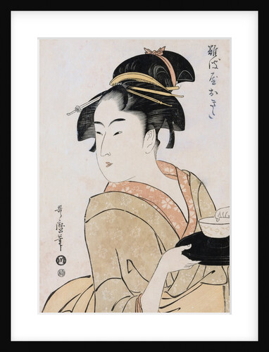 A Bust Portrait of the Waitress Okita of the Naniwaya Teahouse by Utamaro