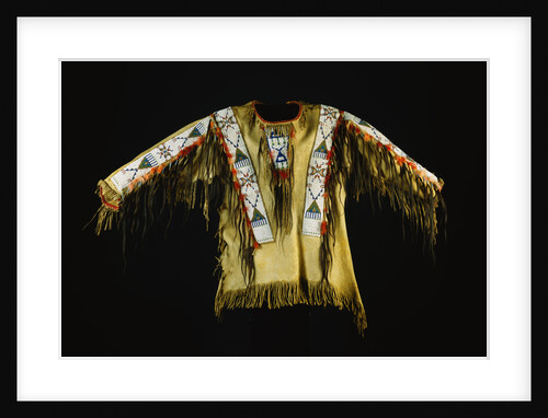 Sioux Warrior's Shirt Adorned with Beadwork and Hair by Anonymous