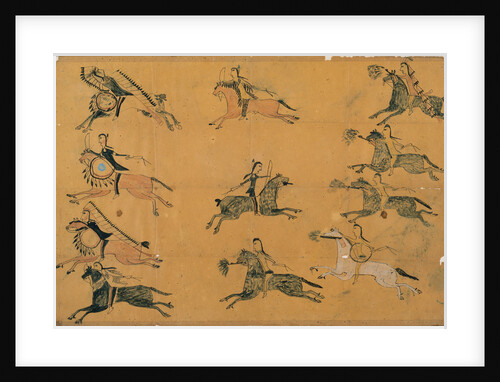 Plains Pictographic Drawing of a Battle by Anonymous