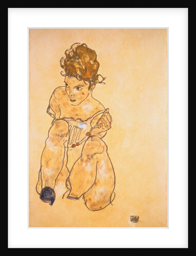 Seated Girl in Slip by Egone Schiele