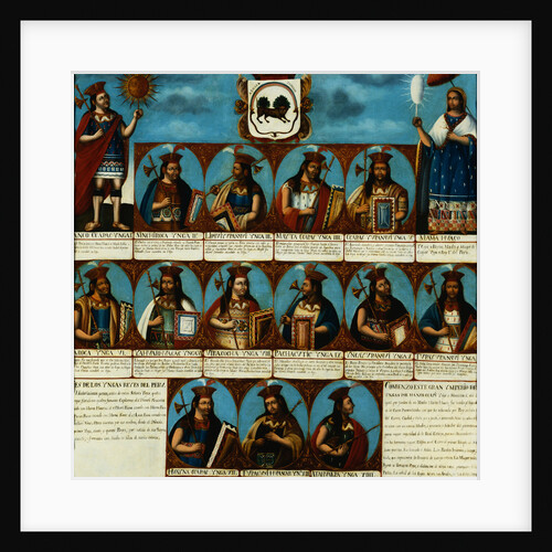 Peruvian School Painting Depicting the Inca Dynasty by Anonymous