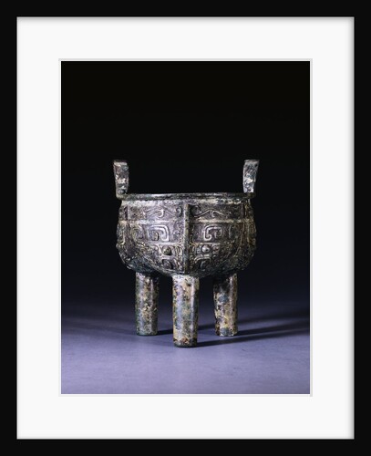 A Well-Cast Archaic Bronze Food Vessel (Liding), Shang Dynasty, Late Anyang, 11th Century B.C. by Anonymous