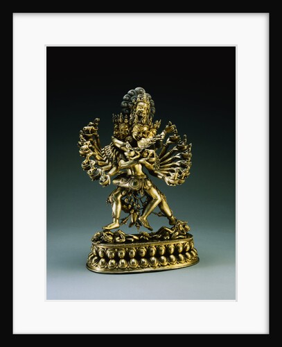A Large Sino-Tibetan Gilt-Bronze Figure of Yi-Dam Hevajra by Anonymous